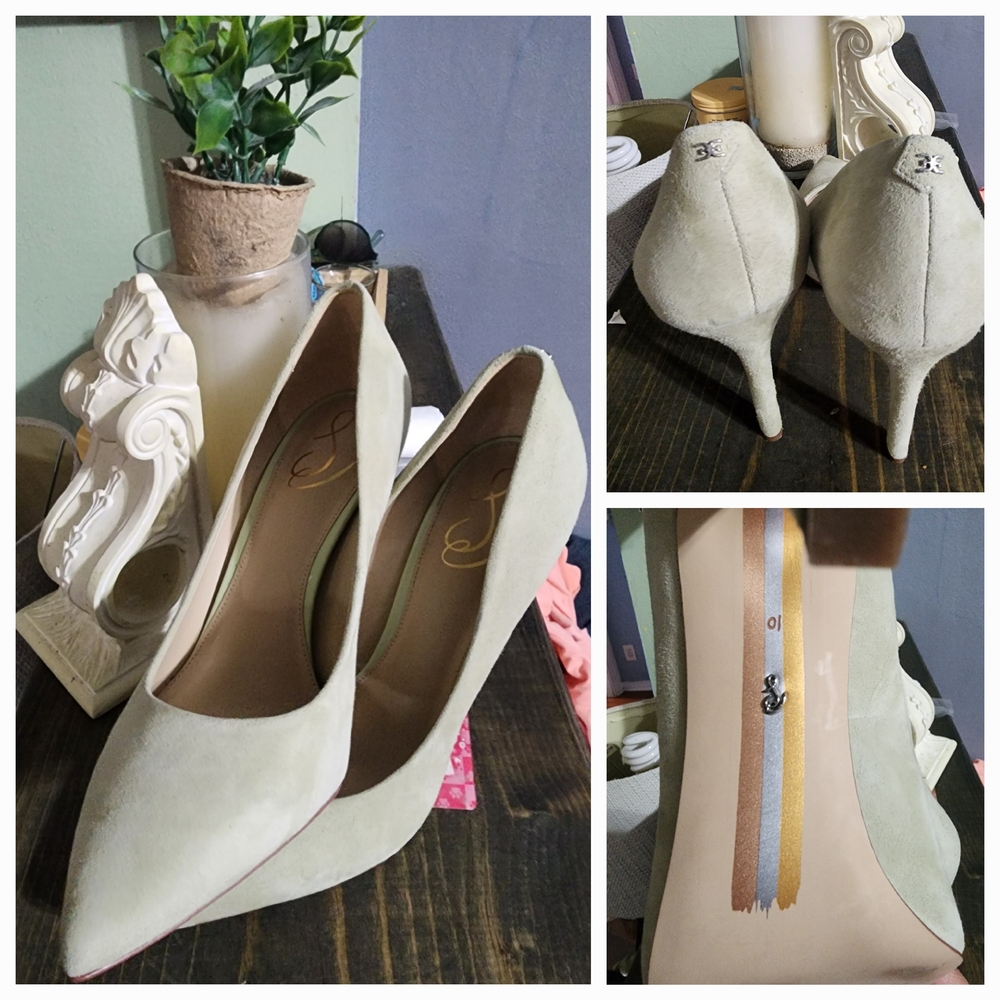 Sam Edelman Light Cream Pointed Heels